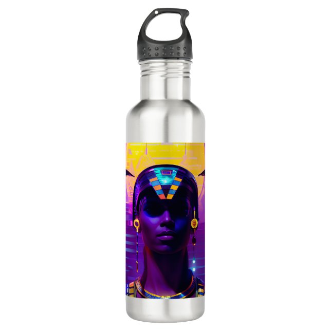 Botella De Agua Synthwave Pharaoh (Anverso)