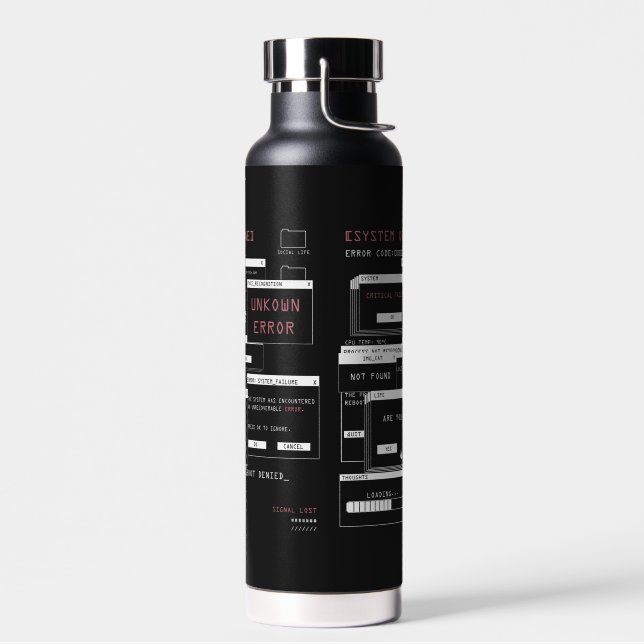 Botella De Agua System Offline - Diseño Techno-Brutalist (Izquierdo)