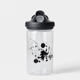 Botella De Agua T-Rex (blanco y negro)