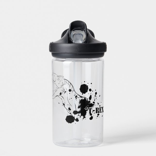 Botella De Agua T-Rex (blanco y negro) (Delante)