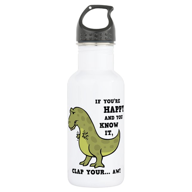 Botella De Agua T-Rex Clap II (Anverso)
