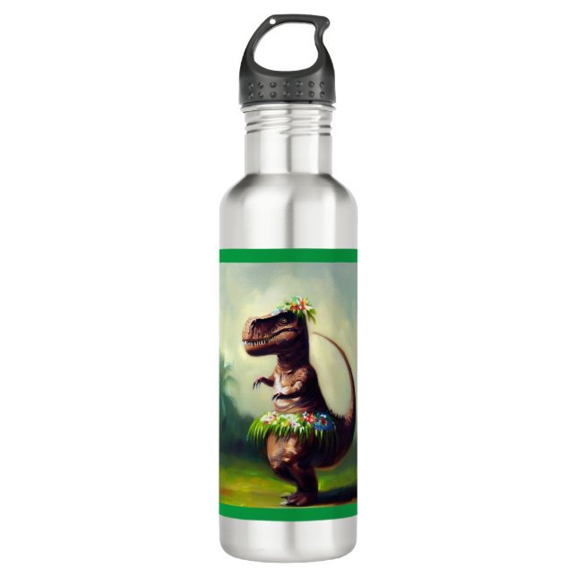 Botella De Agua T Rex Hula Dancer (Anverso)