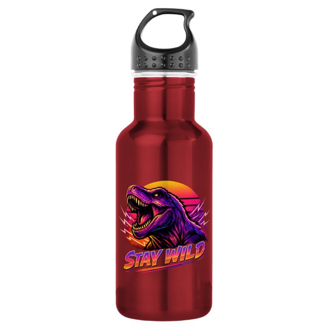 Botella De Agua T-Rex Mantén Salvaje (Anverso)