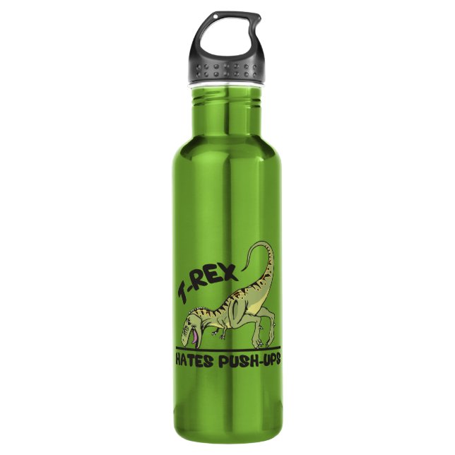 Botella De Agua T-Rex Oates Push-Ups (Anverso)