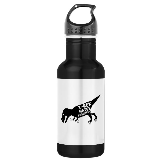 Botella De Agua T-Rex odia pectorales (Anverso)