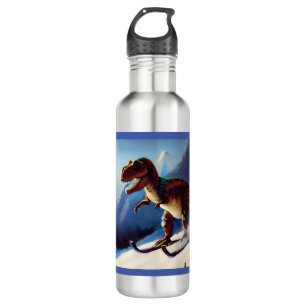 Botella De Agua T Rex Skiing