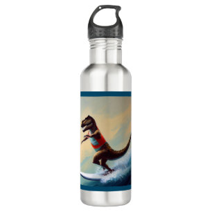 Botella De Agua T Rex Surfing
