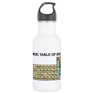 Botella De Agua Tabla periódica de Birding