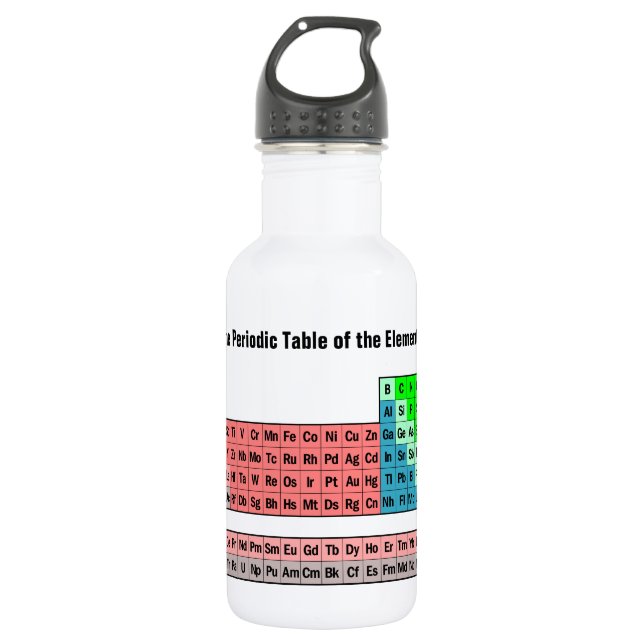 Botella De Agua Tabla periódica de los elementos (Anverso)