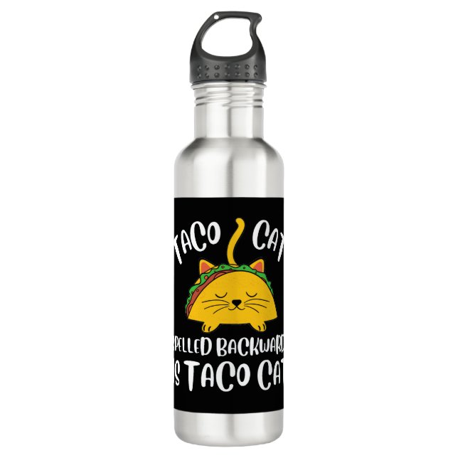 Botella De Agua Taco Cat (Anverso)