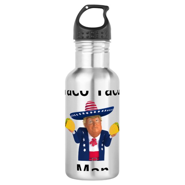 Botella de agua Taco Taco Man (Anverso)