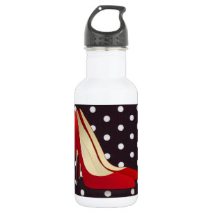 Botella De Agua tacones altos rojos