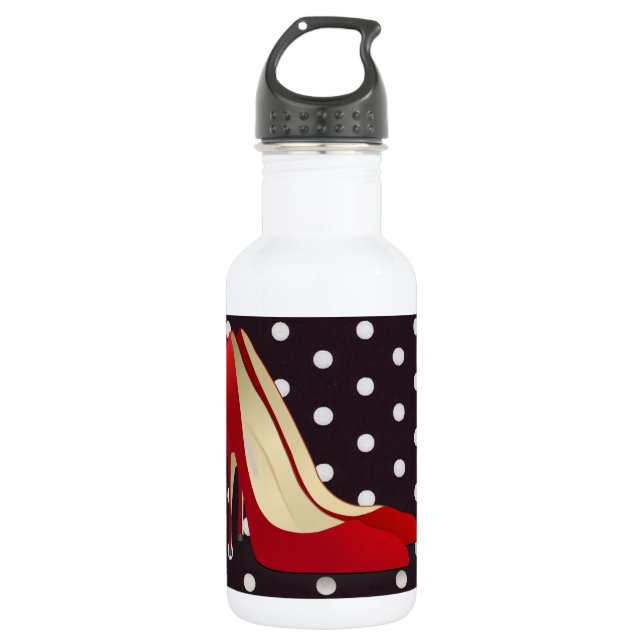 Botella De Agua tacones altos rojos (Anverso)