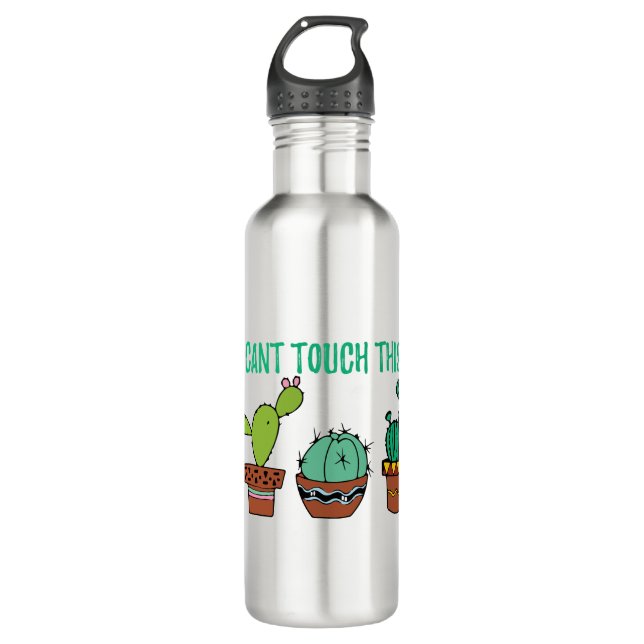 Botella De Agua Tacto linado este cactus (Anverso)