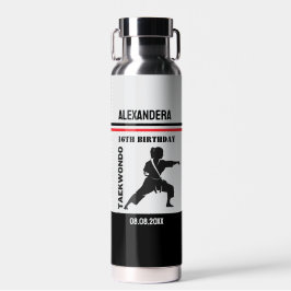 Botella De Agua Taekwondo Girl Birthday Taekwondo Player Party Gam
