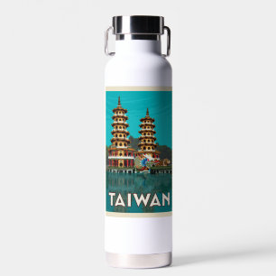 Botella De Agua Taiwán   Pagodas Dragón Y Tigre