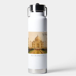 Botella De Agua Taj Mahal Agra India Acuarela Viaje