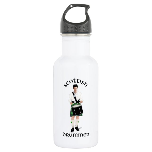 Botella De Agua Tambor escocés - Kilt verde (Anverso)