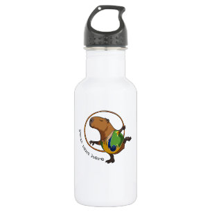 Botella De Agua Tapa de capibara genial Gimnasta aro personalizado