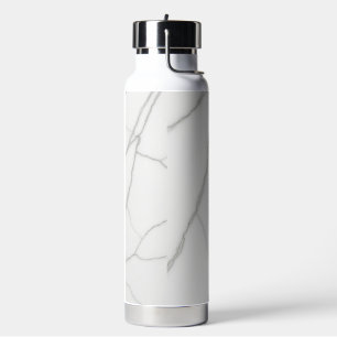 Botella De Agua Tarjeta de perfil de mármol blanco