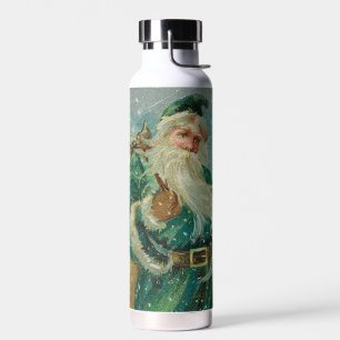 Botella De Agua Tarjetas de Navidad-Retro Santa Claus Tarjeta Post