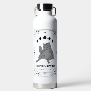Botella De Agua Tarot político feminista de gatos divertidos perso