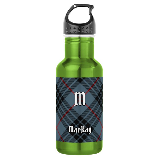Botella De Agua Tartan Azul Clan MacKay (Anverso)