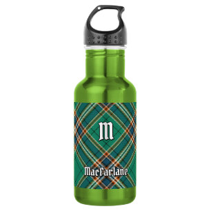 Botella De Agua Tartan de caza antiguo del clan MacFarlane