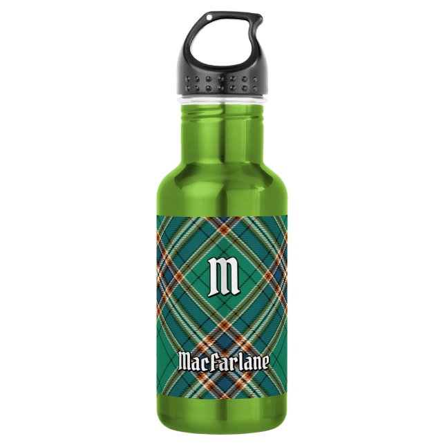 Botella De Agua Tartan de caza antiguo del clan MacFarlane (Anverso)