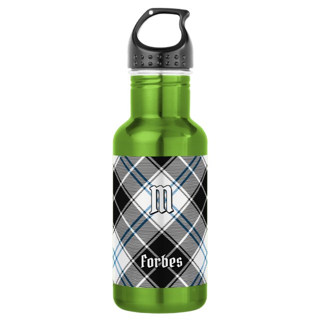Botella De Agua Tartan de Vestido Clan Forbes (Anverso)