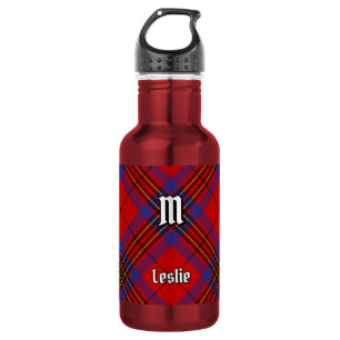 Botella De Agua Tartan Rojo Clan Leslie