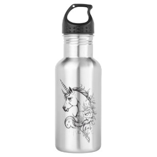 Botella De Agua Tatto de arte de Ilustracion de animales salvajes