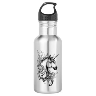 Botella De Agua Tatto de arte de Ilustracion de animales salvajes