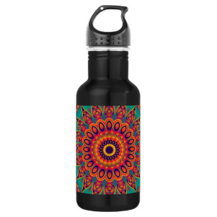 Botella De Agua Tattoo Kaleidoscope Fractal