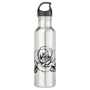Botella De Agua tatuaje rosa