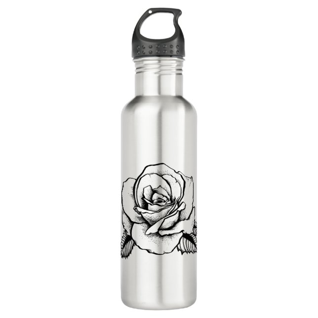 Botella De Agua tatuaje rosa (Anverso)