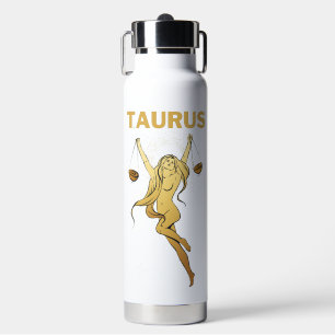 Botella De Agua Tauro de elegancia cósmica
