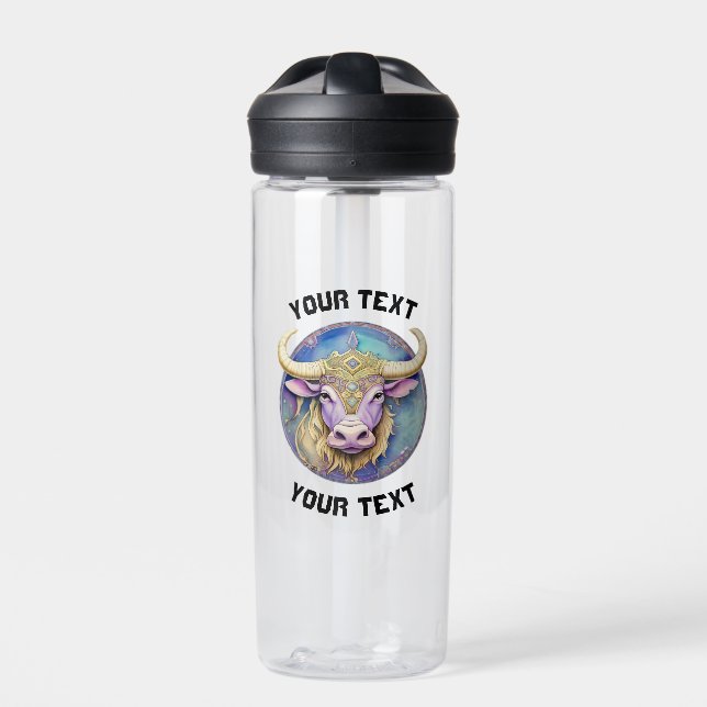 Botella De Agua Taurus Zodiac personalizado (Delante)