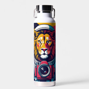Botella De Agua Taza de astronauta León Cósmico   Café de arte esp