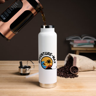 Botella De Agua Taza de café con logotipo de Adventure-MAX (Sin te