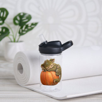 Botella De Agua Taza de criatura del bosque de calabaza linda