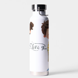 Botella De Agua Te amo - Frasco de Agua Floral