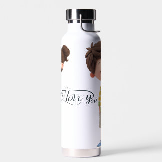 Botella De Agua Te amo - Frasco de Agua Floral
