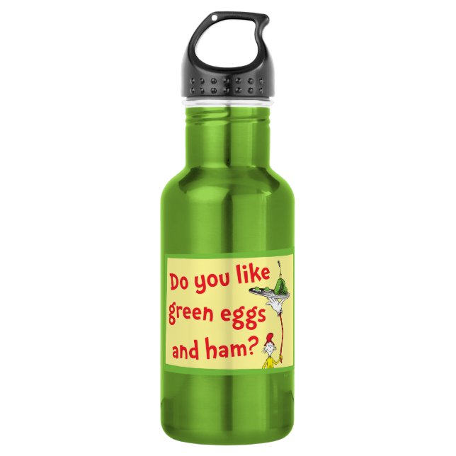 Botella De Agua ¿Te gustan los huevos verdes con jamón? (Anverso)