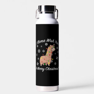Botella De Agua Te llamo Desearía Un Feliz Navidad De Llama Navide