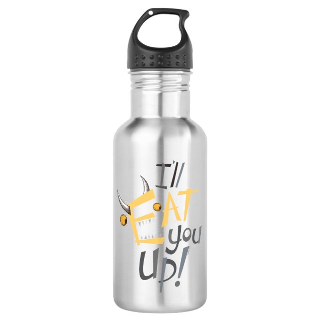 Botella De Agua Te voy a comer gráficos (Anverso)