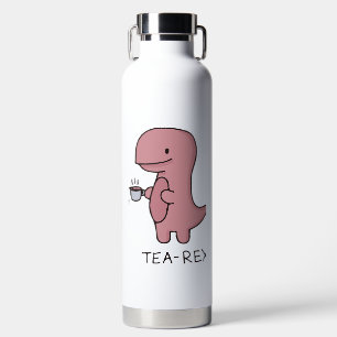 Botella De Agua Tea-Rex, Dinosaurio Lindo , Amante Divertido Dino 