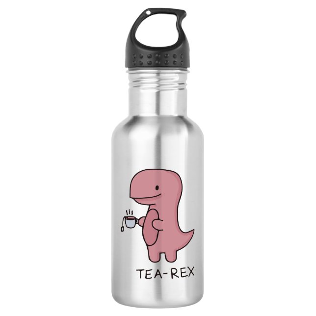 Botella De Agua Tea-Rex, Dinosaurio Lindo , T-rex Divertido (Anverso)