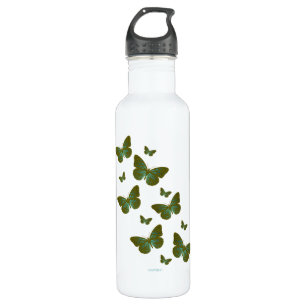 Botella De Agua Teal Butterflies Water Bottle