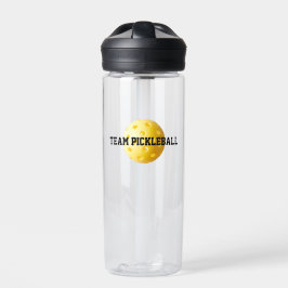 Botella De Agua TEAM PICKLEBALL Sports Yellow Ball Fun